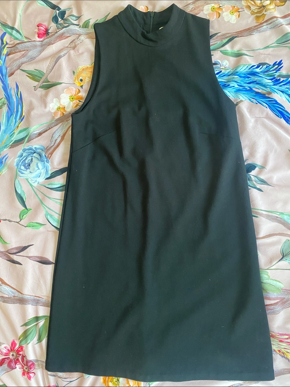H&M Black Sleeveless Mock-Neck Mini Dress